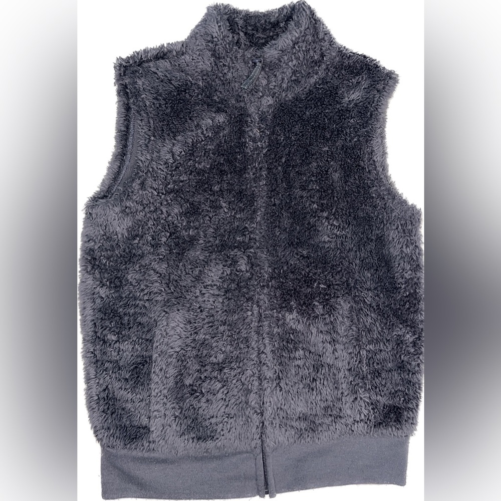 Old Navy Gray Fuzzy Vest